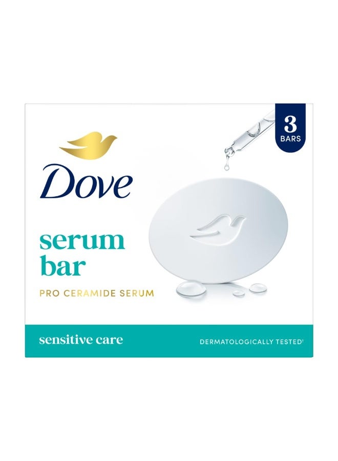 Dove Serum Bar | with Pro-Ceramide Serum | Sensitive Care | 375g (125g x 3) - Image 1